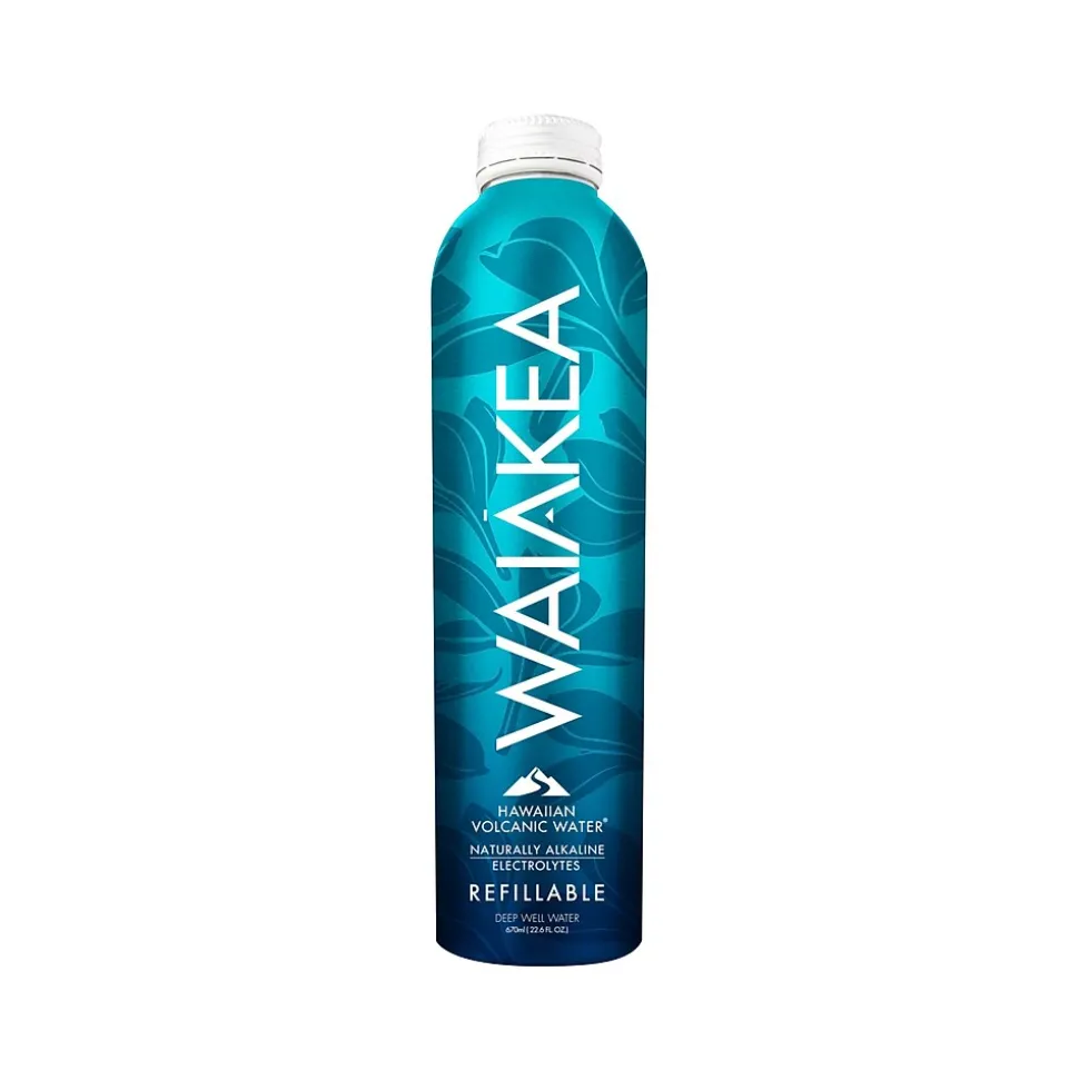 Waiakea Hawaiian Volcanic Water, 22.6 fl. oz., 12 Bottles/Carton (856001)