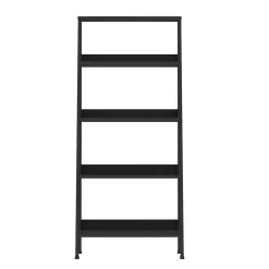 Walker Edison 55" Wood Ladder Bookshelf - Black (SPS55LDBL)