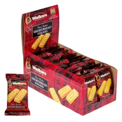 Walker's Shortbread Fingers Pure Butter Shortbread Cookies, Individually Wrapped, 1.4 oz, 24/Pack (WKR00116)