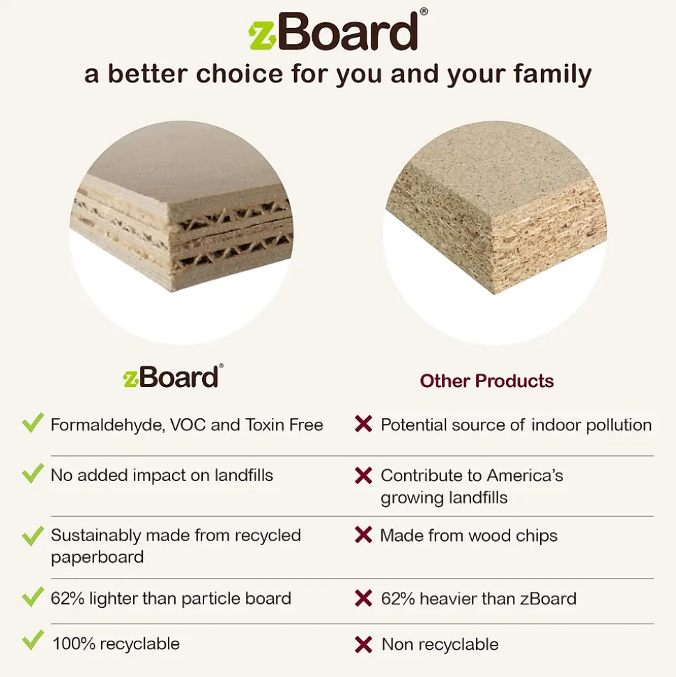 Way Basics 24.8"H 4 Cubby Bookcase, Stackable Organizer and Modern Eco Storage Shelf, White (WB-4CUBE-2-WE)