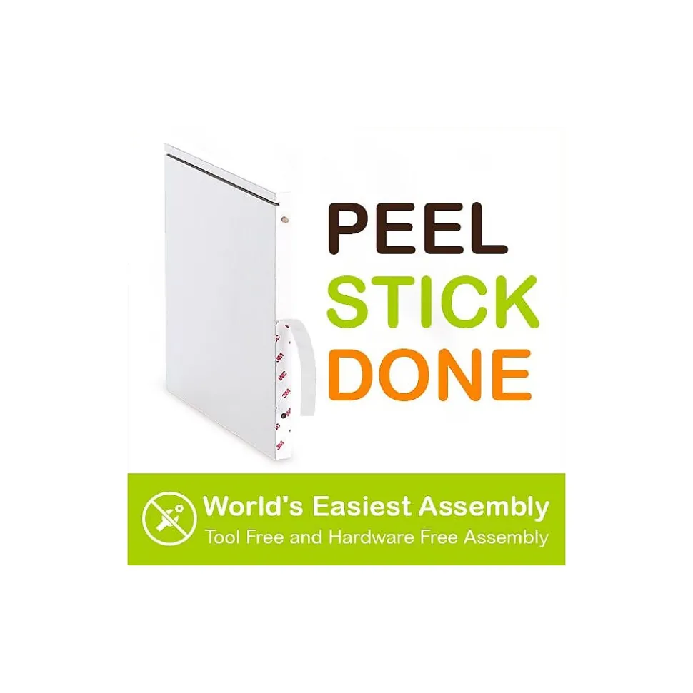 Way Basics 24.8"H 4 Cubby Bookcase, Stackable Organizer and Modern Eco Storage Shelf, White (WB-4CUBE-2-WE)