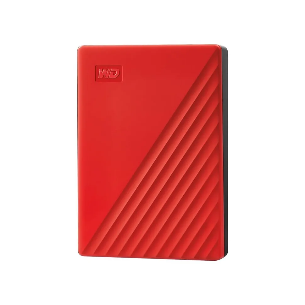 WD My Passport 4TB USB 3.2 Gen 1 External Hard Drive, Red (WDBPKJ0040BRD-WESN)