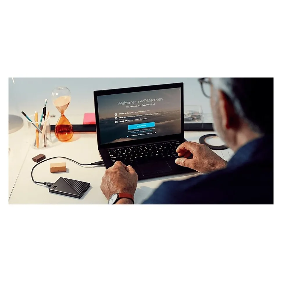 WD My Passport 4TB USB 3.2 Gen 1 External Hard Drive, Black (WDBPKJ0040BBK-WESN)