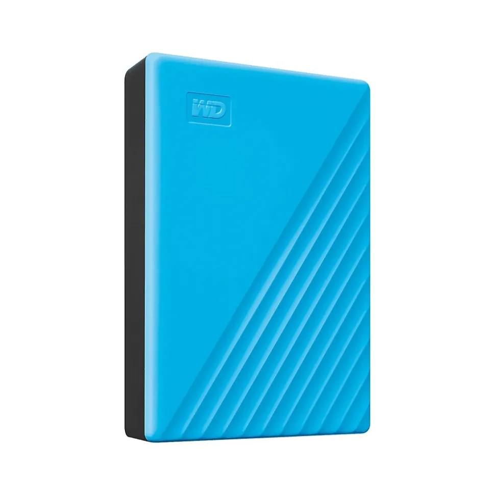 WD My Passport 4TB USB 3.2 Gen 1 External Hard Drive, Sky (WDBPKJ0040BBL-WESN)