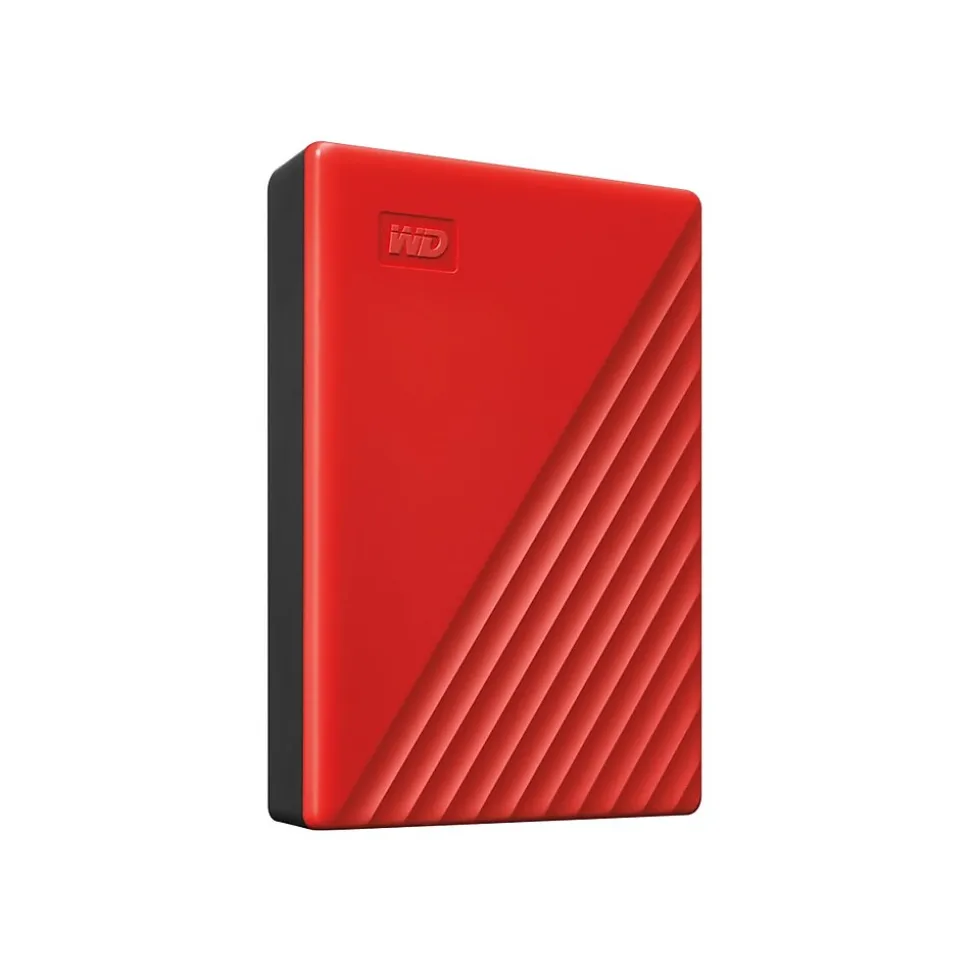 WD My Passport 4TB USB 3.2 Gen 1 External Hard Drive, Red (WDBPKJ0040BRD-WESN)
