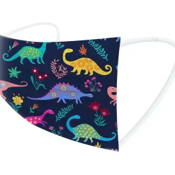 WeCare Disposable Face Masks, Kids, Assorted Dinosaur Designs, 50/Pack (WMN100128)