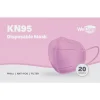 WeCare Disposable KN95 Face Mask, Adult, Pink, 20/Pack (WCKN109)