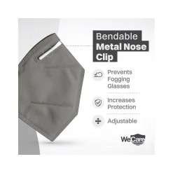 WeCare Disposable KN95 Face Mask, Adult, Dark Gray, 20 Masks/Box, 50 Boxes/Pack (TBN203231)