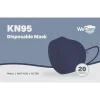 WeCare Disposable KN95 Face Mask, Adult, Navy, 20/Pack (WCKN106)