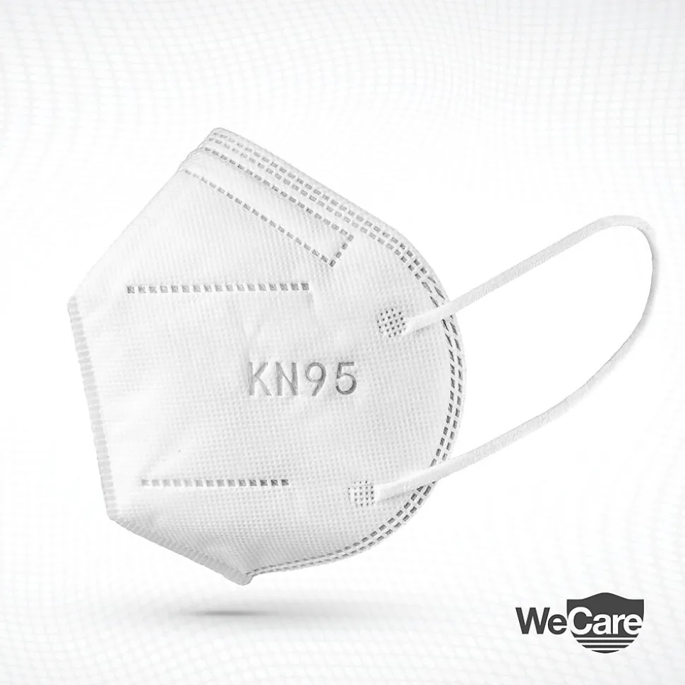 WeCare KN95 Disposable Face Mask, Adult, White, 20/Pack (WMN100002)
