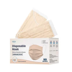 WeCare 3-ply Disposable Face Mask, Adult, Nude, 50/Box (WMN100023)