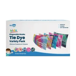 WeCare 3-ply Disposable Face Masks, Individually Wrapped Variety Pack, Kids, Multicolor, 50/Box (WMN100061)