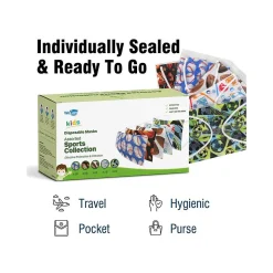 WeCare 3-ply Disposable Face Masks, Kids, Assorted Sports Designs, 50/Pack (WMN100080)