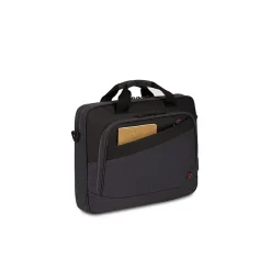 Wenger State Laptop Slim Briefcase, Black/Gray Heather Polyester (WG3860204581)