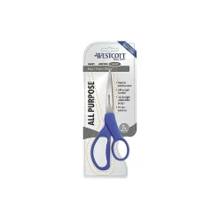 Westcott All Purpose Preferred 7" Stainless Steel Scissors, Pointed Tip, Blue (43217)