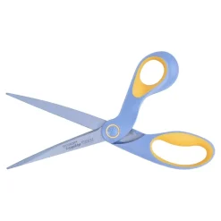 Westcott ExtremEdge 9" Titanium Multi-Purpose Heavy Duty Scissors, Pointed Tip, Gray/Yellow (14669)