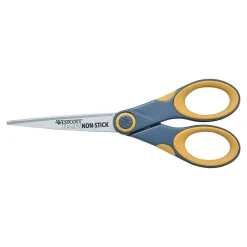 Westcott Titanium Bonded 7" Non-Stick Titanium Multi-Purpose/Heavy Duty Scissor, Pointed Tip, Gray/Yellow (14851)