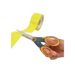Westcott Titanium Bonded 7" Non-Stick Titanium Multi-Purpose/Heavy Duty Scissor, Pointed Tip, Gray/Yellow (14851)