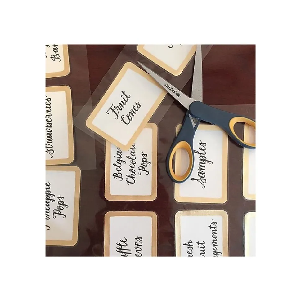 Westcott Titanium Bonded 7" Non-Stick Titanium Multi-Purpose/Heavy Duty Scissor, Pointed Tip, Gray/Yellow (14851)