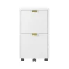 Whalen Breenly 2-Drawer Mobile Vertical File Cabinet, Letter/Legal Size, 28"H x 16"W x 20.63"D, Off-White/Gold (SPUS-BRMF-WH)