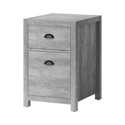 Whalen Fallbrook 2-Drawer Vertical File Cabinet, Letter/Legal Size, 26.25"H x 17"W x 20"D, Smoked Ash (SPUS-FBSF-GM)