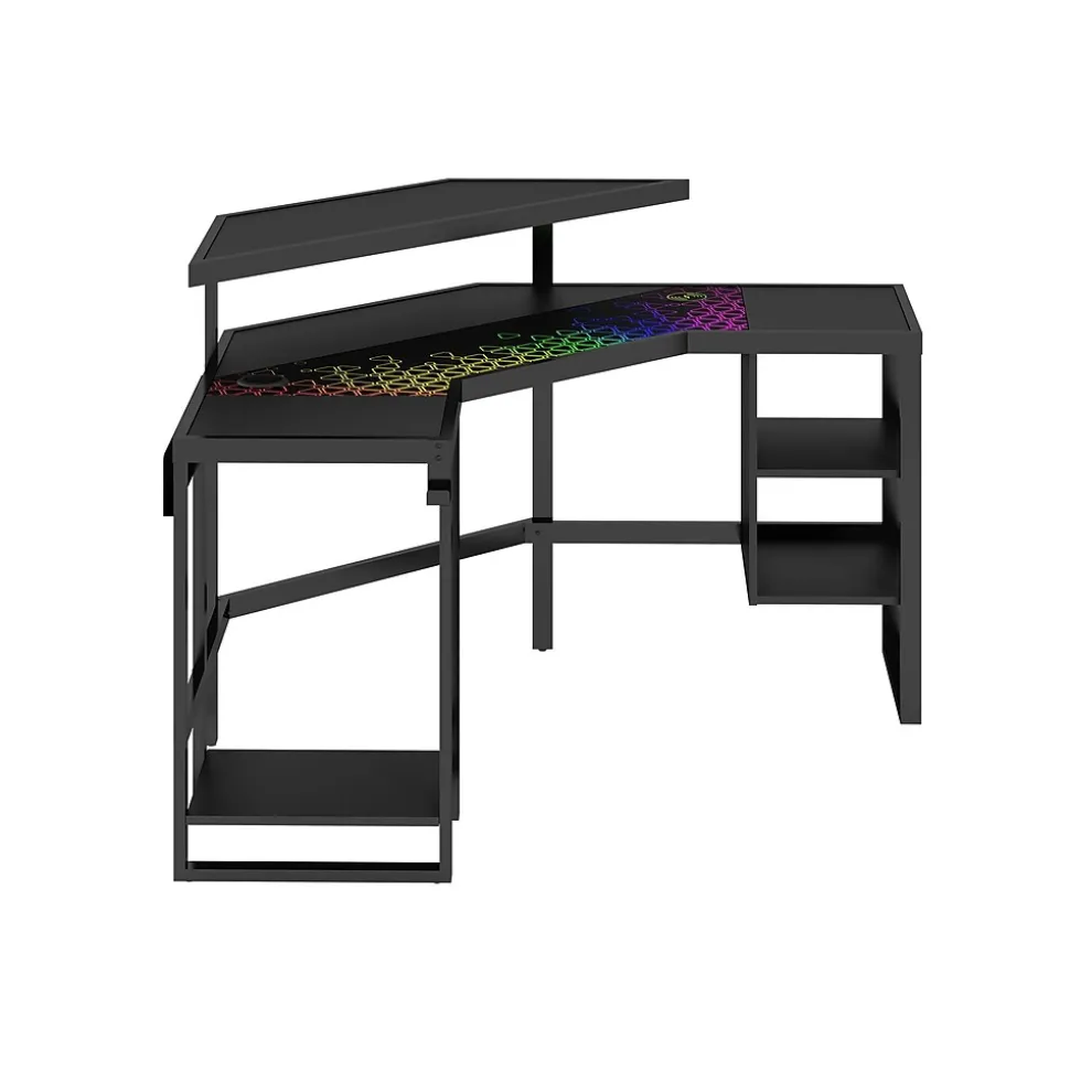Whalen Leet LevelUp 53"W Corner Desk, Onyx (SPLS-LTCGD)