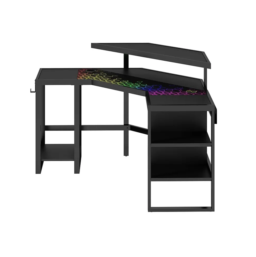 Whalen Leet LevelUp 53"W Corner Desk, Onyx (SPLS-LTCGD)