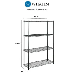 Whalen 4-Shelf Wire Unit, 48