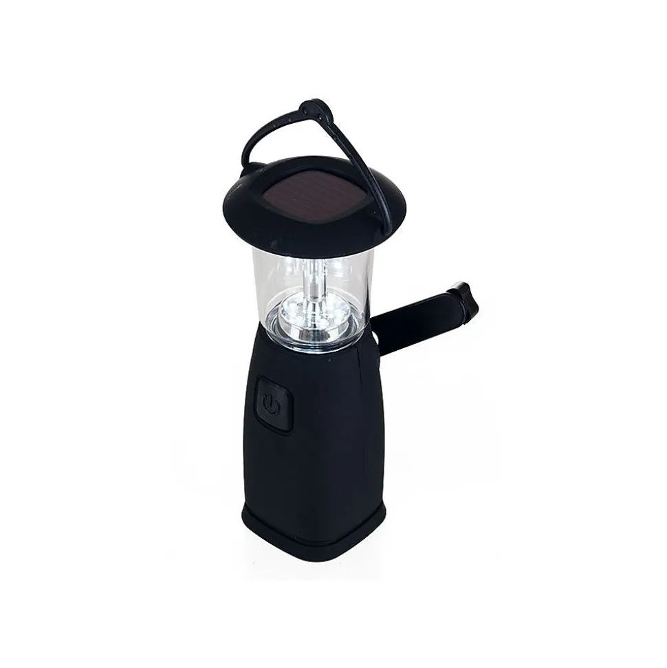 Whetstone™ 6 LED Solar and Dynamo Powered Camping Lantern, Black