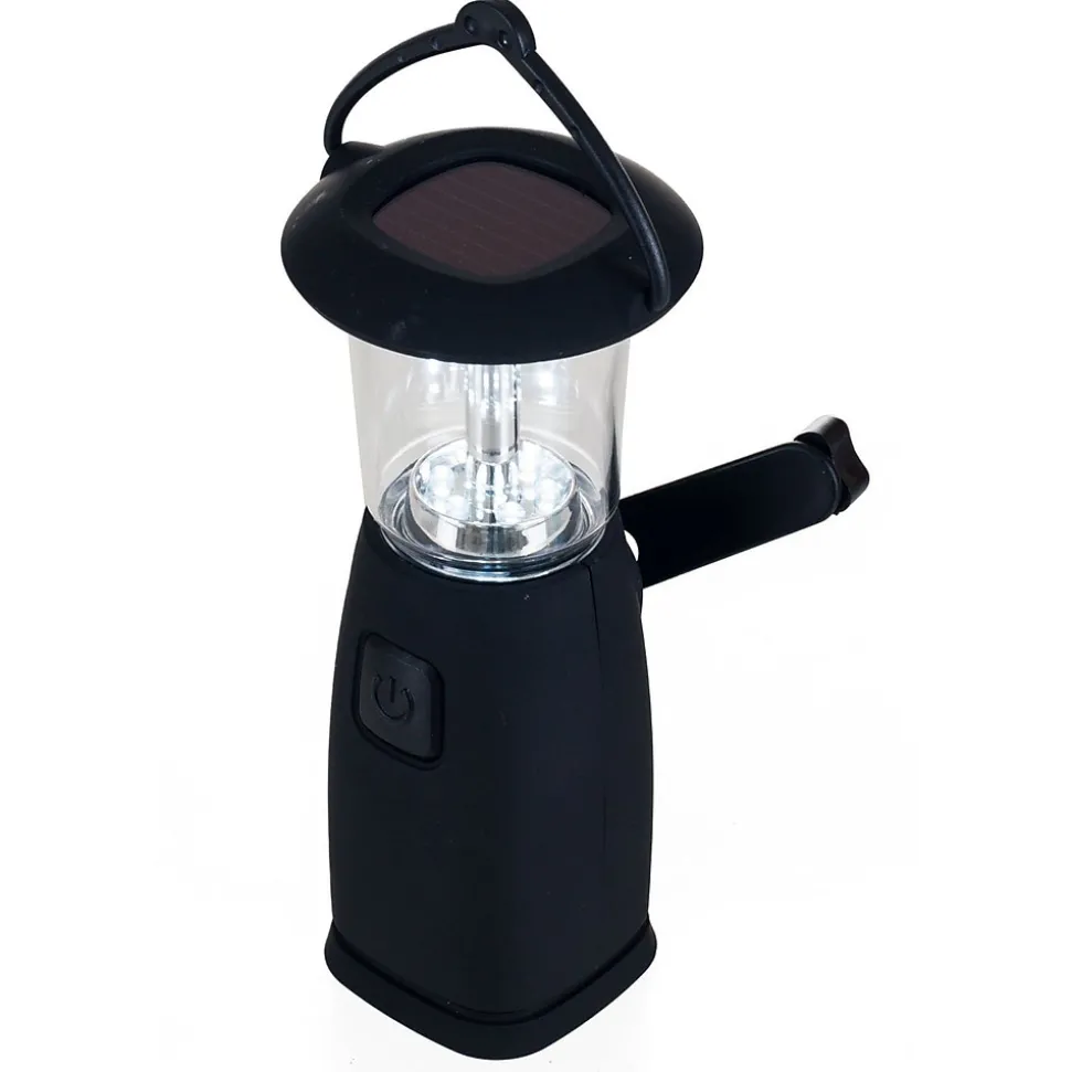 Whetstone™ 6 LED Solar and Dynamo Powered Camping Lantern, Black