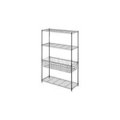 Whitmor Supreme 4-Tier 54" Storage Center Rack, Black (6310-7205)
