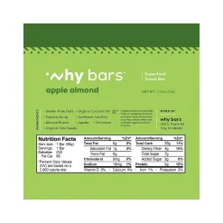 Why Bars Gluten-Free Apple Almond Superfood Energy Bar, 2.04 oz., 12 Bars/Box (WB3)
