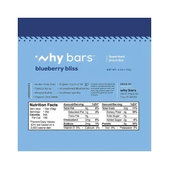 Why Bars Gluten-Free Blueberry Bliss Superfood Energy Bar, 2.04 oz., 12 Bars/Box (WB6)