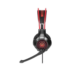 Wicked Audio Grid Legion 500 Stereo Gaming Headset, 3.5mm, Black/Red (WI-GH500)