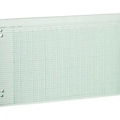 Wilson Jones Columnar Ruled Sheets, 30 Columns, 11" x 17", Green, 100 Sheets/Pack (WLJG5030)