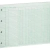 Wilson Jones Columnar Ruled Sheets, 10 Columns, 9.25" x 11.8", Green, 100 Sheets/Pack (WG10-10AA)