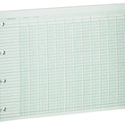 Wilson Jones Columnar Sheets, Ledger Paper, Ruled, 30 Lines, 20 Columns, Green Paper, 9 1/4" x 11 7/8", 100/Pk