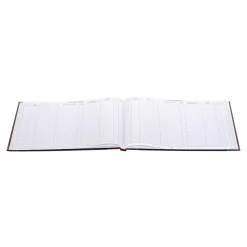 Wilson Jones Visitor Book, 10 Columns, 12.25" x 9.5", Black, 208 Sheets/Book (S491)