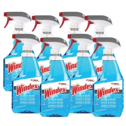 Windex Glass Cleaner with Ammonia-D Trigger Spray, 32 fl Oz., 8/Carton (322338CT)