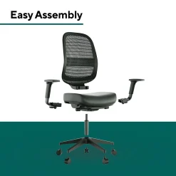Workplace2.0 Health™ Bedford Polyurethane/Nylon Task Chair, Black (WP62574)