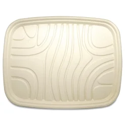 World Centric Fiber Trays, PLA Lined, PFAS Free, 1-Compartment, 18 x 14 x 1, Natural, 100/Carton