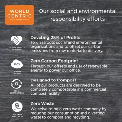 World Centric Fiber Trays, PLA Lined, PFAS Free, 8.2 x 5.7 x 0.7, Natural, 500/Carton