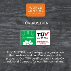 World Centric Fiber Trays, PLA Lined, PFAS Free, 9.1 x 7.1 x 0.7, Natural, 500/Carton