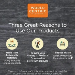 World Centric Fiber Trays, PLA Lined, PFAS Free, 9.1 x 7.1 x 0.7, Natural, 500/Carton