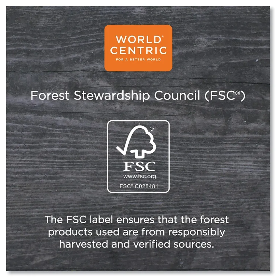 World Centric Sustainable Kraft Paper Straws, Wrapped, 8", Natural, 6,000/Carton