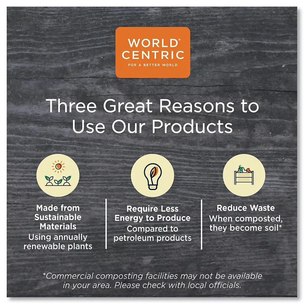 World Centric Sustainable Kraft Paper Straws, Wrapped, 8", Natural, 6,000/Carton