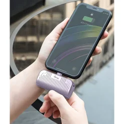 Worryfree Gadgets USB-C Power Bank, 5000 mAh, Purple (WED02)