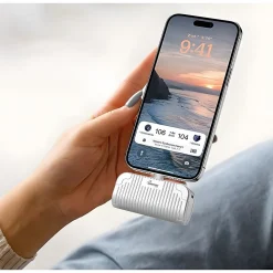 Worryfree Gadgets USB-C Power Bank, 5000 mAh, Silver (WED02)