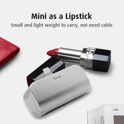 Worryfree Gadgets USB-C Power Bank, 5000 mAh, Silver (WED02)