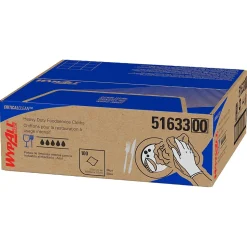 WypAll CriticalClean Foodservice Fabric Food Service Cloths, 23.5" x 12.5", Blue, 100 Cloths/Pack (51633)